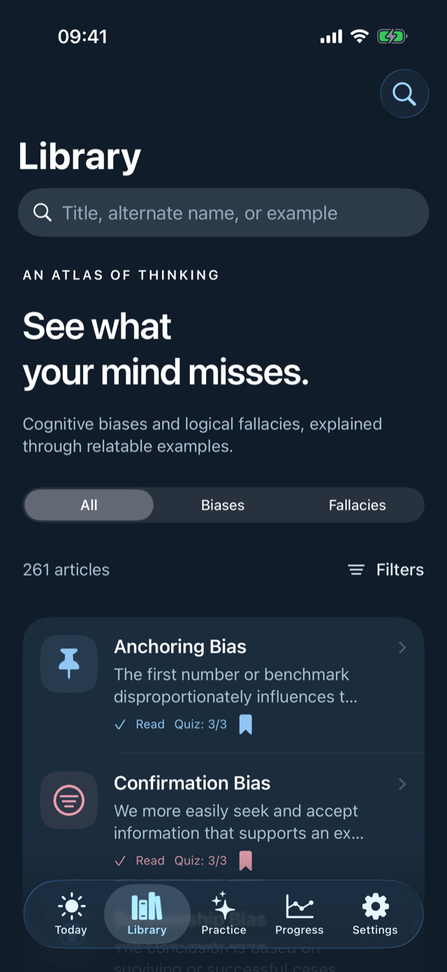 Biases — schermata 2