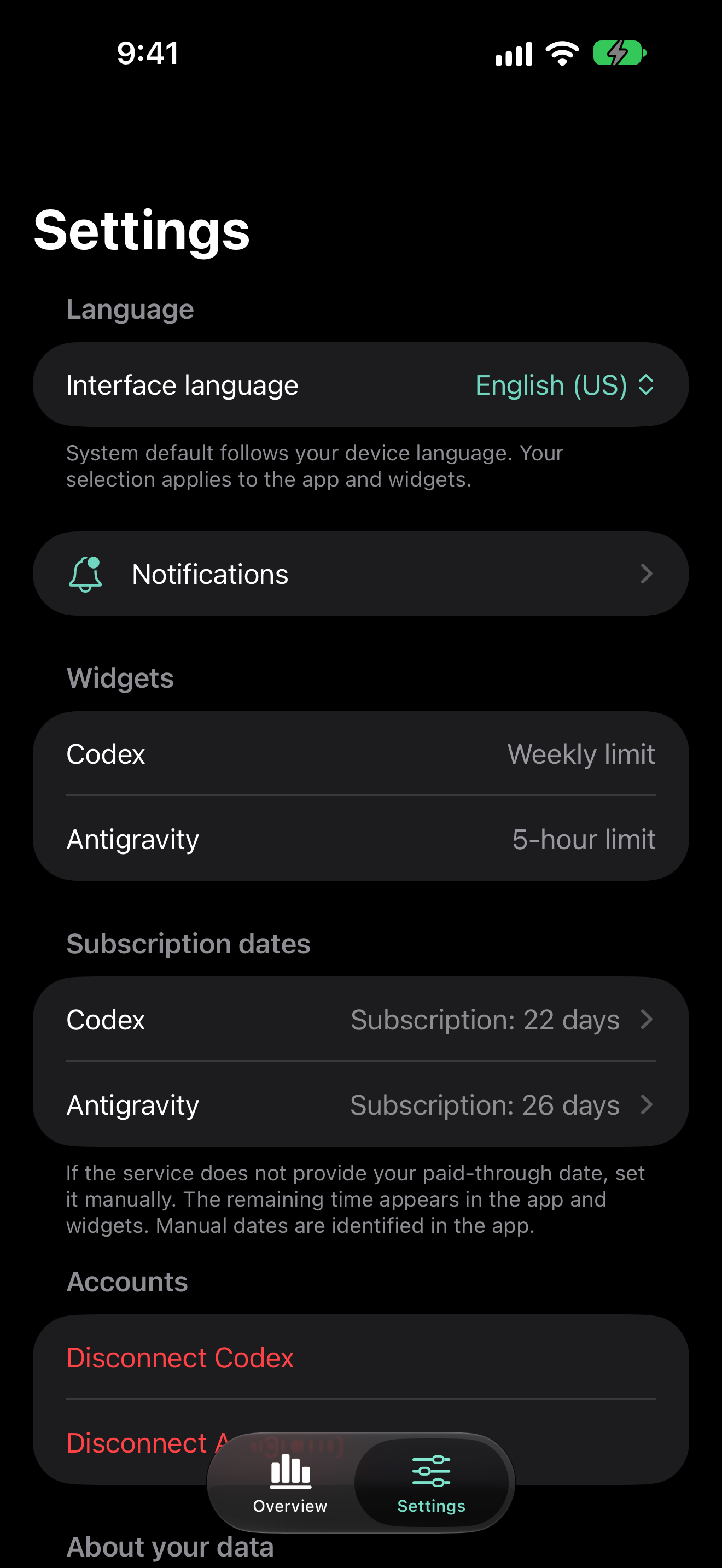 Tokens — Screenshot 3