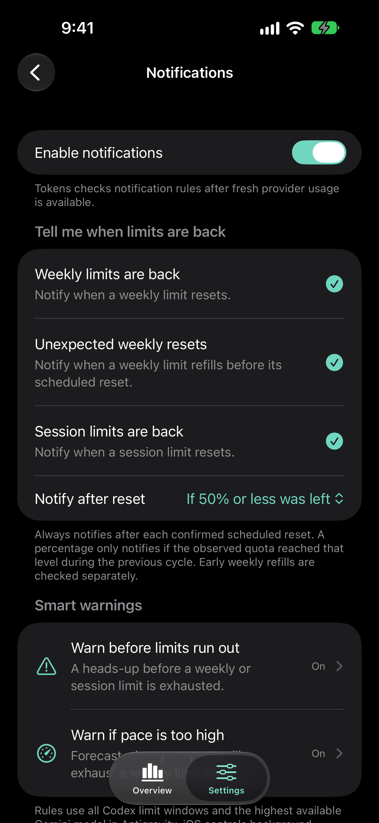 Tokens — Screenshot 4